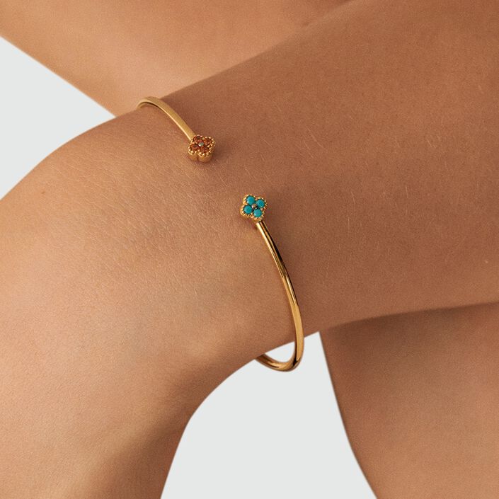 Jonc BELOVED - Multicolore / Doré - Bracelets  | Agatha