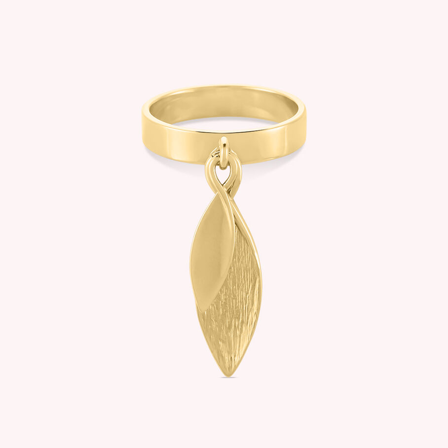 Bague large VEGETAL - Doré - Bagues  | Agatha