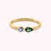 Bague fine ASTRE - Vert / Doré - Bagues  | Agatha