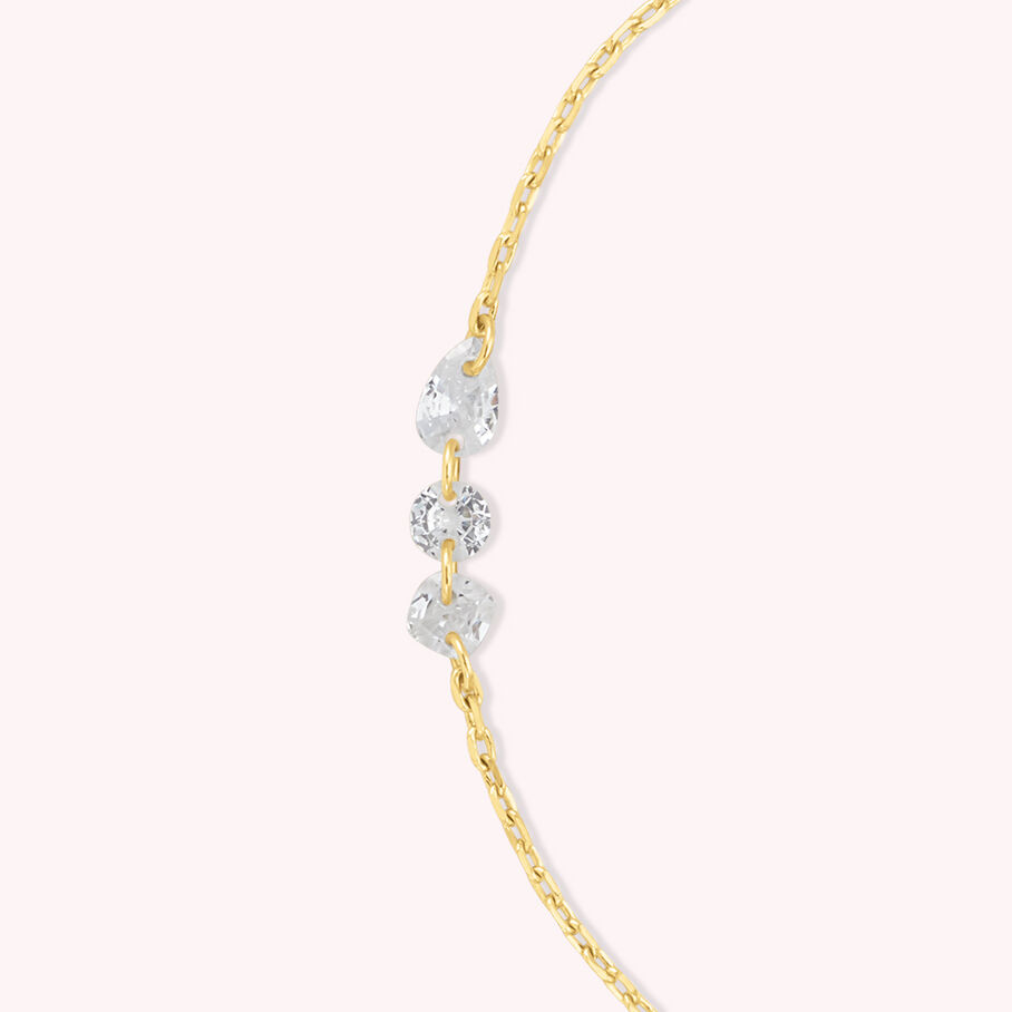 Bracelet souple PETILLE - Cristal / Doré - Bracelets  | Agatha
