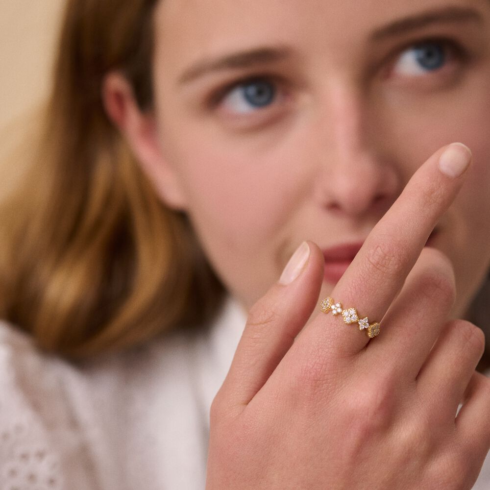 Bague fine BELOVED Cristal Dore