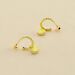 Créoles ATMA - Amazonite/ jaune - Boucles d'oreilles  | Agatha