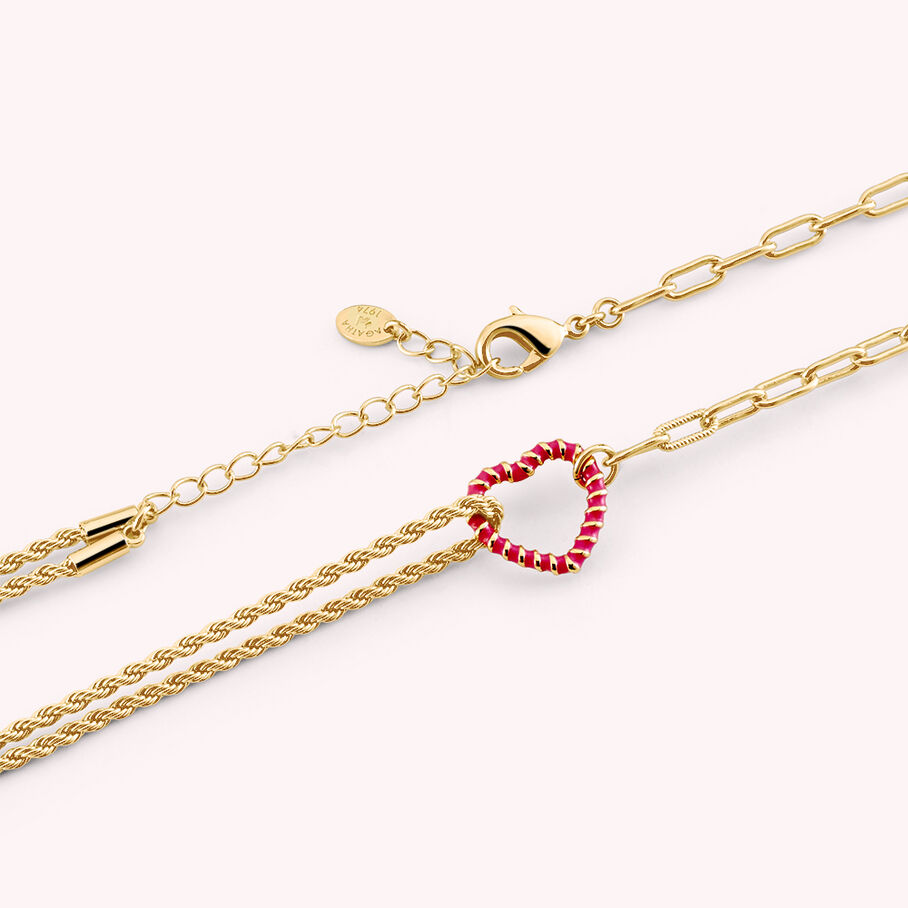Collier ras du cou SESHA - Rose / Doré - Colliers  | Agatha