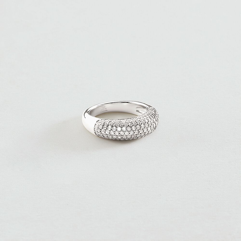 Bague fine LOUIS - Cristal / Argenté - Bagues avec pierre  | Agatha
