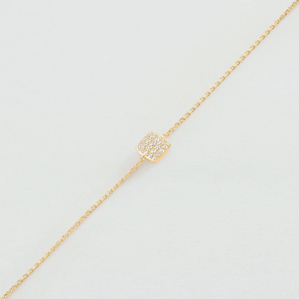 Bracelet souple GLORIA - Cristal / Dor&eacute; - Bracelets cha&icirc;ne  | Agatha