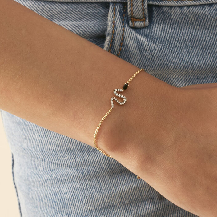 Bracelet souple SNAKY - Cristal / Gun - Bracelets  | Agatha