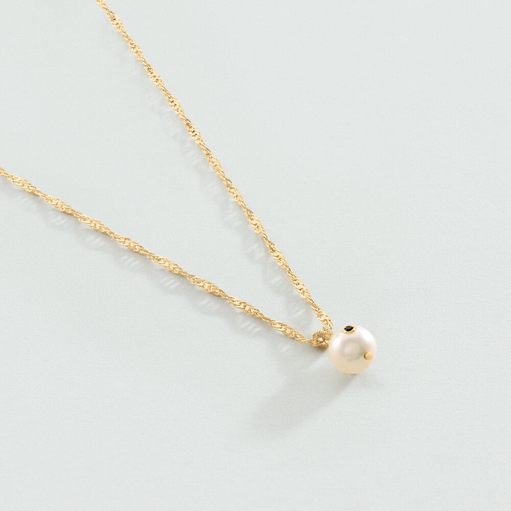 Collier ras du cou DIONE - Perle / Doré - Colliers fantaisie  | Agatha