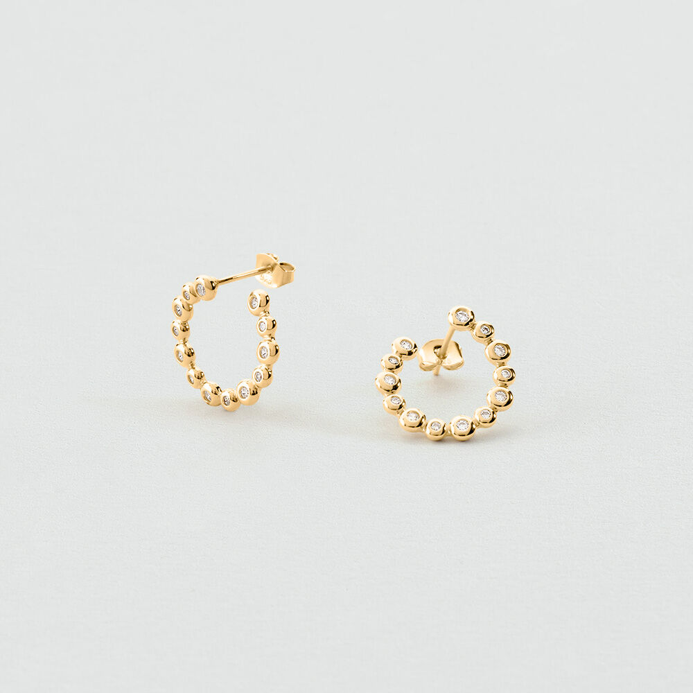 Boucles d'oreilles pendantes OD&Eacute;ON - Cristal / Dor&eacute; - Boucles d'oreilles pendantes  | Agatha