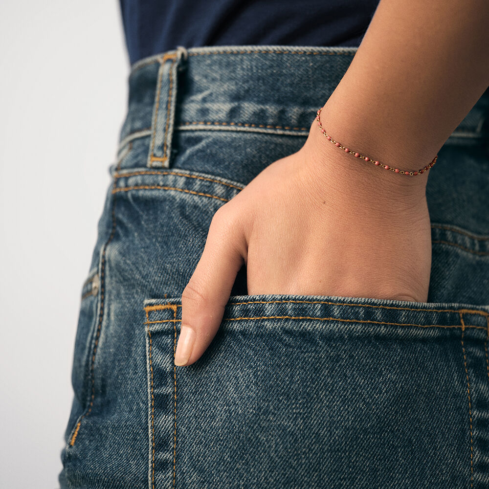 Bracelet souple SMARTY - Corail / Doré - Bracelets souples  | Agatha