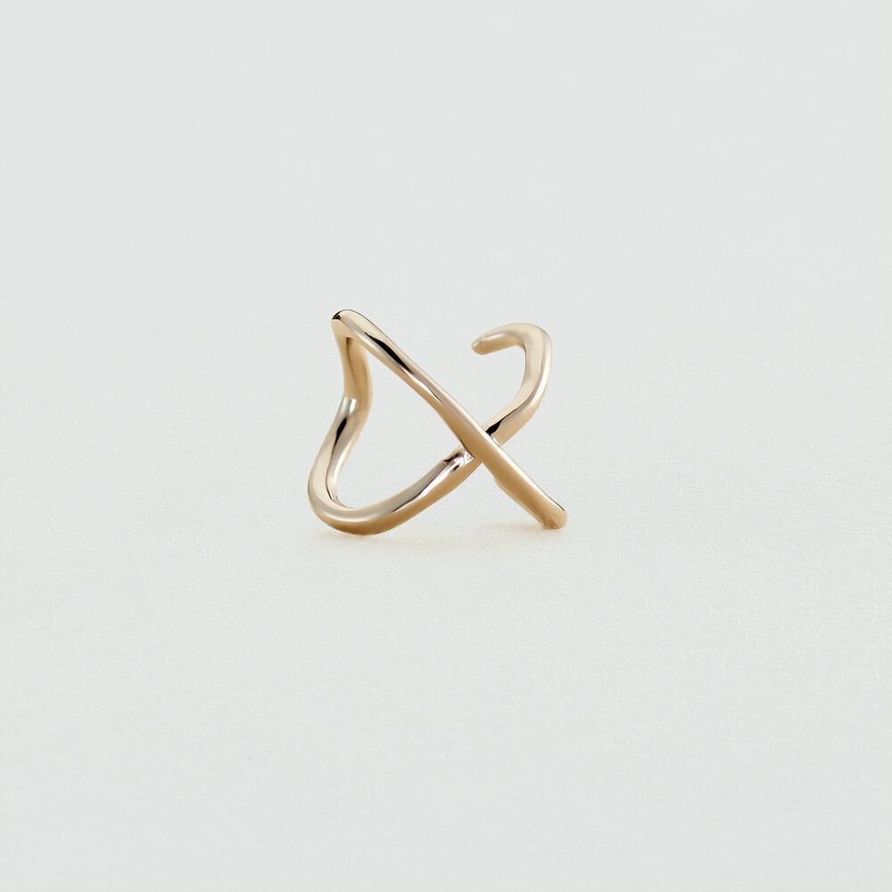 Piercing ear cuff CRUZADO - Argenté - Bijoux sans pierre  | Agatha
