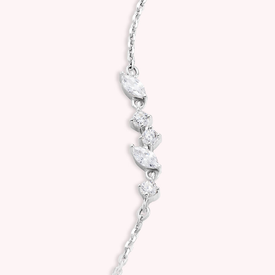 Bracelet souple PLEIADES - Cristal / Argenté - Bracelets  | Agatha