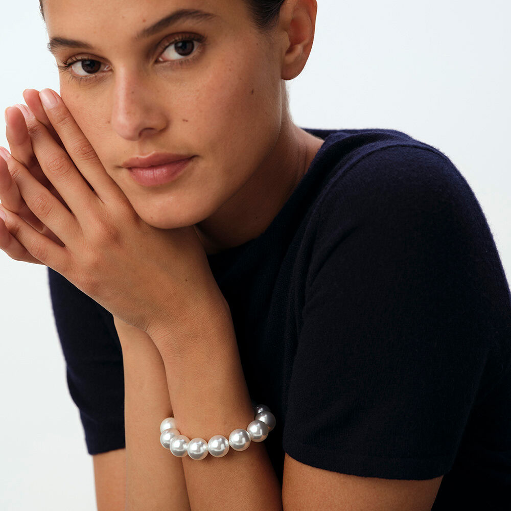 Bracelet souple PALAIS ROYAL - Perle / Doré - Bracelets souples  | Agatha