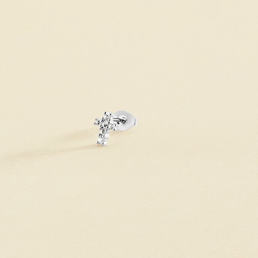 Piercing puce CRUZ BRILLANTE - Cristal / Argenté - Piercings  | Agatha