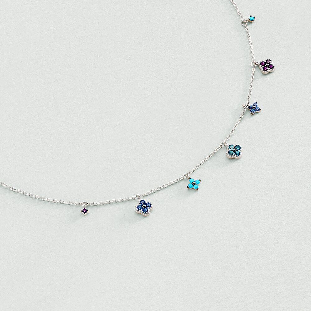 Collier ras du cou BELOVED - Multicolore / Argenté - Colliers fantaisie  | Agatha