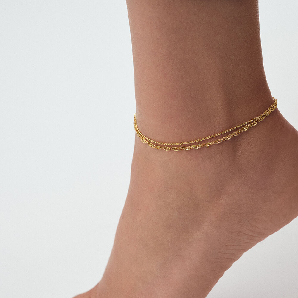 Cha&icirc;ne de cheville TRIO - Dor&eacute; - Cha&icirc;nes de cheville  | Agatha