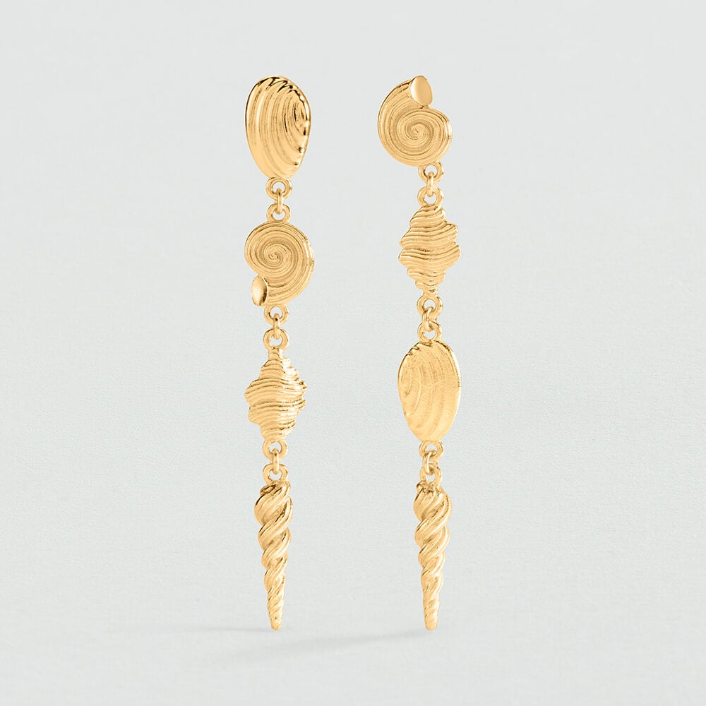 Boucles d'oreilles pendantes CALYPSO - Dor&eacute; - Boucles d'oreilles pendantes  | Agatha