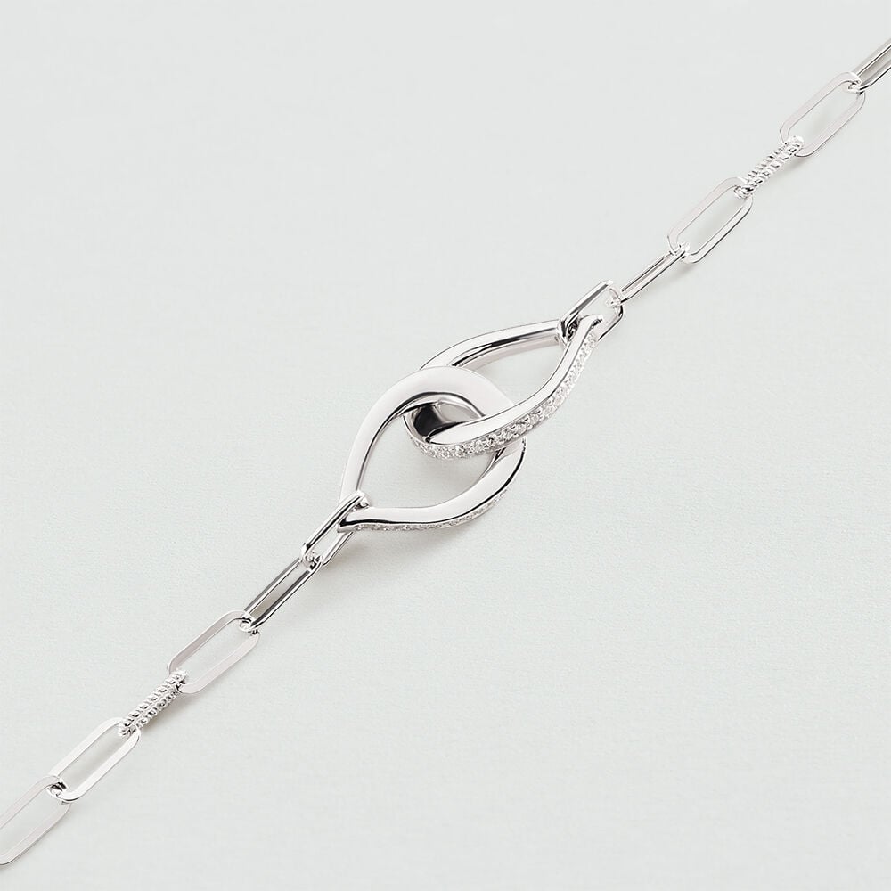 Bracelet souple GEMINI - Cristal / Argent&eacute; - Bracelets cha&icirc;ne  | Agatha