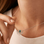 Collier mi-long LUCKY EYE - Turquoise / Argenté - Colliers  | Agatha