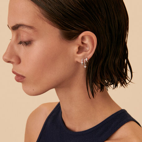 Piercing créole BELOVED - Cristal / Argenté - Piercings  | Agatha
