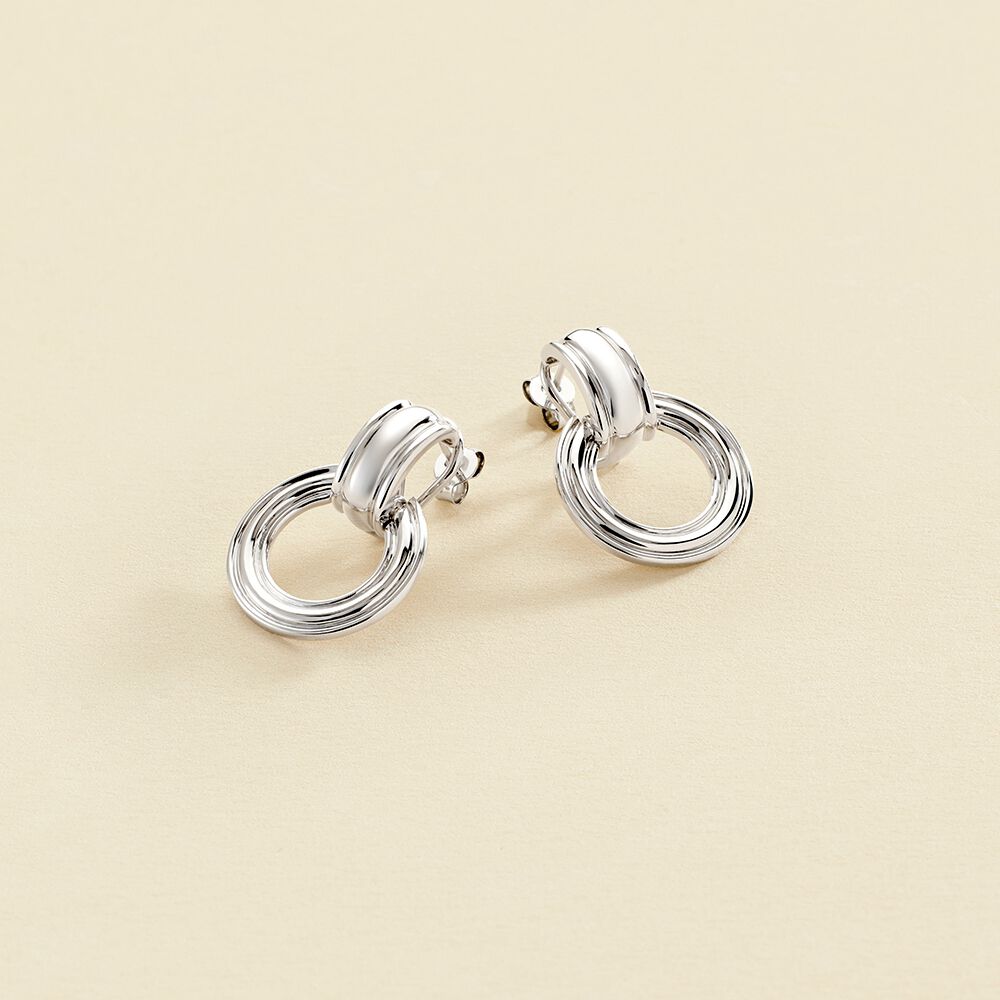 Boucles d'oreilles pendantes 1960 - Argenté - Boucles d'oreilles  | Agatha