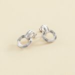 Boucles d'oreilles pendantes 1960 - Argenté - Boucles d'oreilles  | Agatha