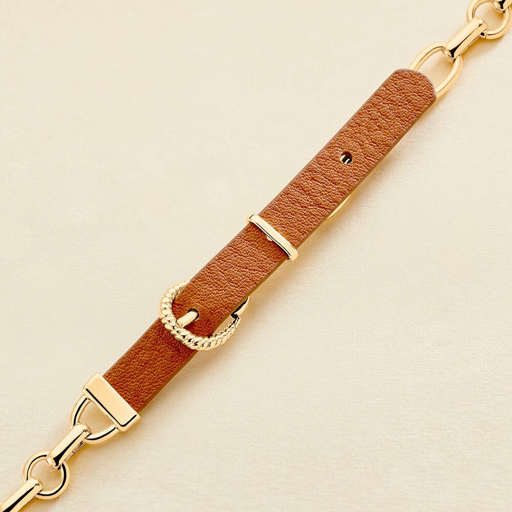 Bracelet souple TWIGGY Dor Camel