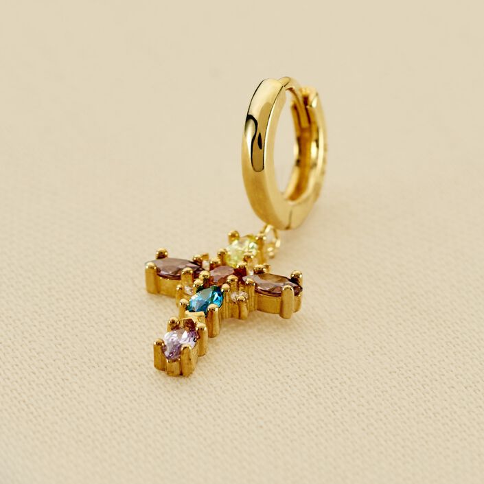 Piercing créole FE - Multicolore / Doré - Piercings  | Agatha