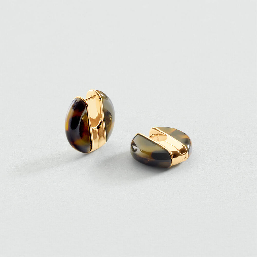 Boucles d'oreilles pendantes PALAIS ROYAL - Ecaille / Dor&eacute; - Boucles d'oreilles pendantes  | Agatha