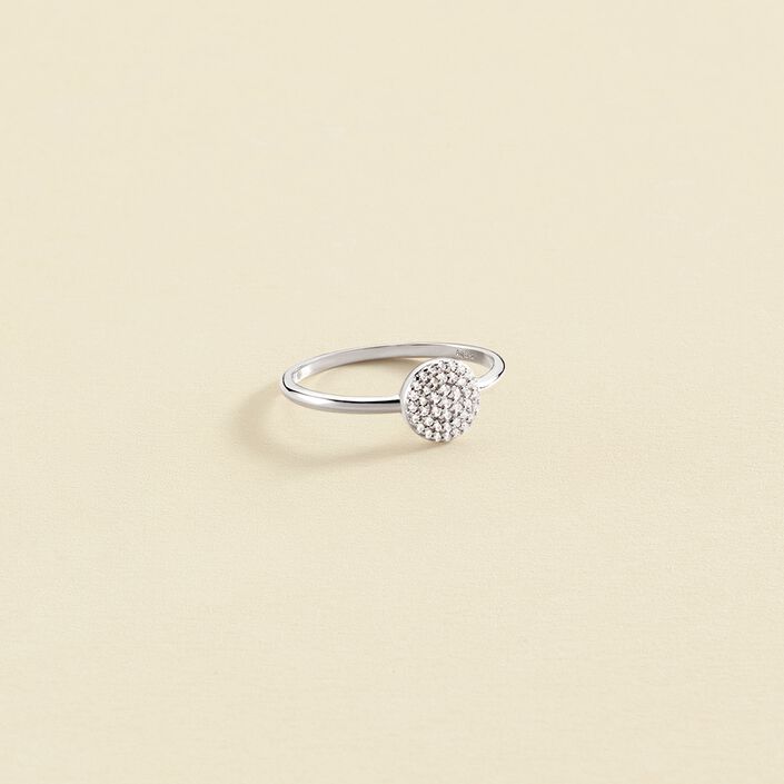 Bague fine CRISTAL - Cristal / Argenté - Bagues  | Agatha