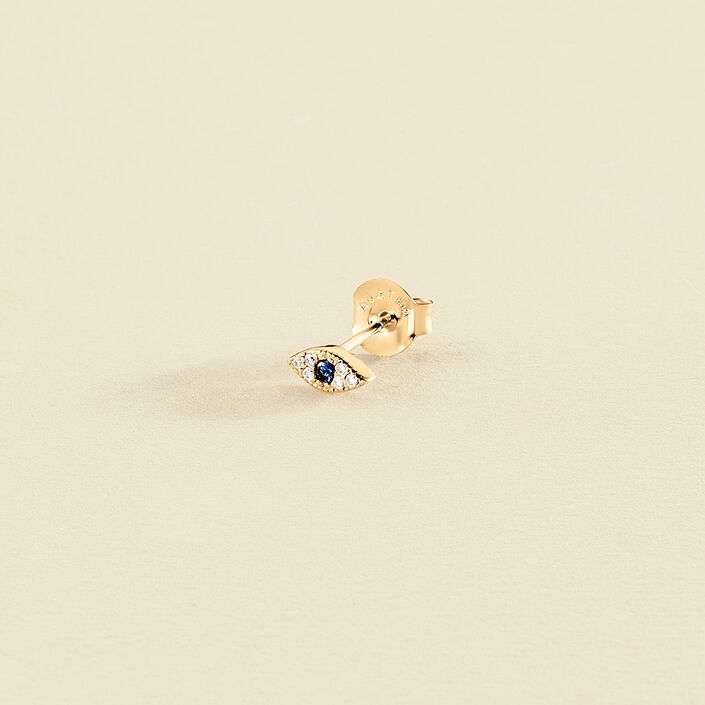 Piercing puce AZUL - Bleu / Doré - Piercings  | Agatha