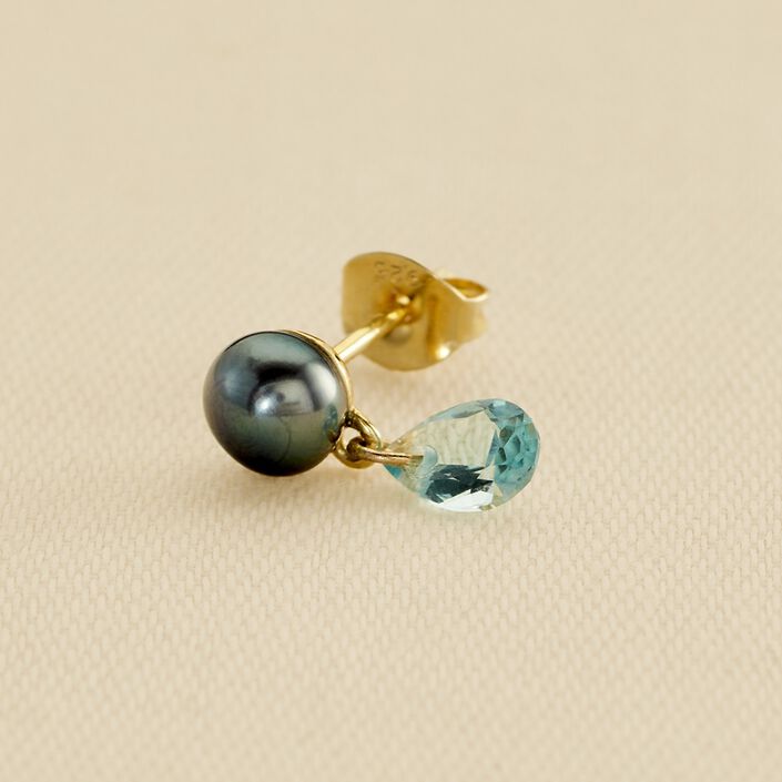 Piercing puce MIX& MATCH - Vert d eau - Piercings  | Agatha