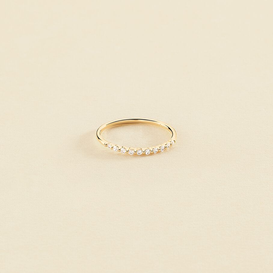 Bague fine BELOVED - Cristal / Doré - Bagues  | Agatha