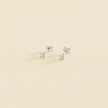 Boucles d'oreilles puces SOL - Cristal / Argenté - Boucles d'oreilles puces  | Agatha