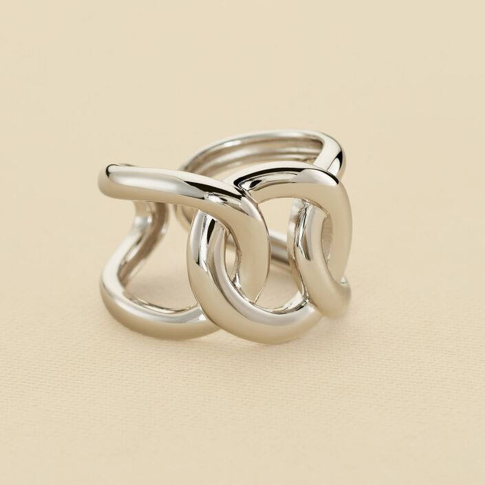 Bague ajustable ICONIQUE - Argenté - Bagues  | Agatha