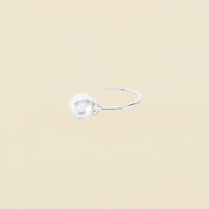Piercing créole PEARLS - Perle / Argenté - Piercings  | Agatha