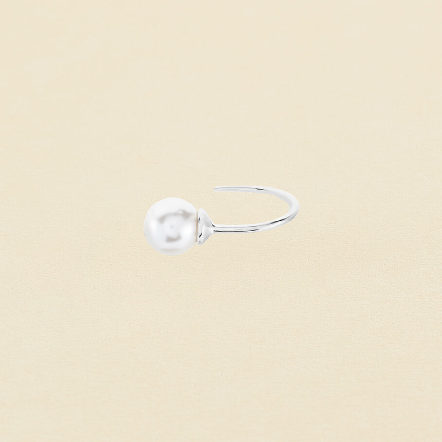 Piercing créole PEARLS - Perle / Argenté - Piercings  | Agatha