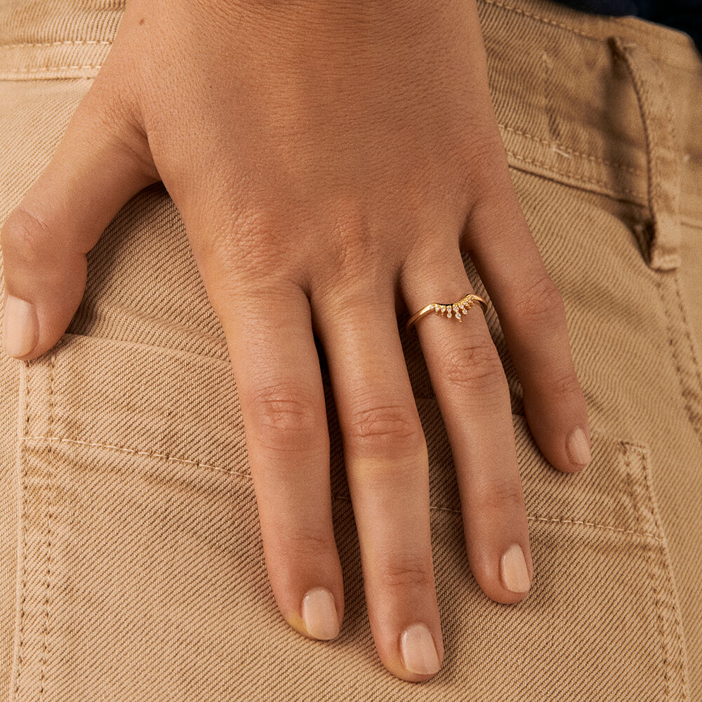 Bague fine LUCKY EYE - Cristal / Doré - Bagues  | Agatha