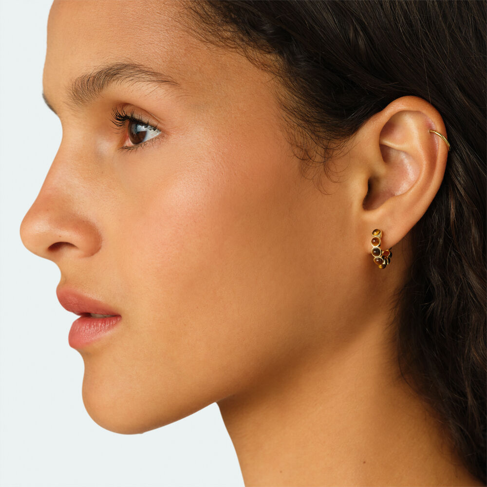 Cr&eacute;oles PIERRE BATIGNOLLES - Marron / Dor&eacute; - Boucles d'oreilles  | Agatha