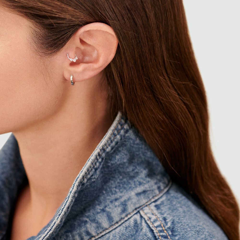 Piercing H&eacute;lix & Tragus PAULINE - Cristal / Argent&eacute; - Piercing H&eacute;lix & Tragus  | Agatha