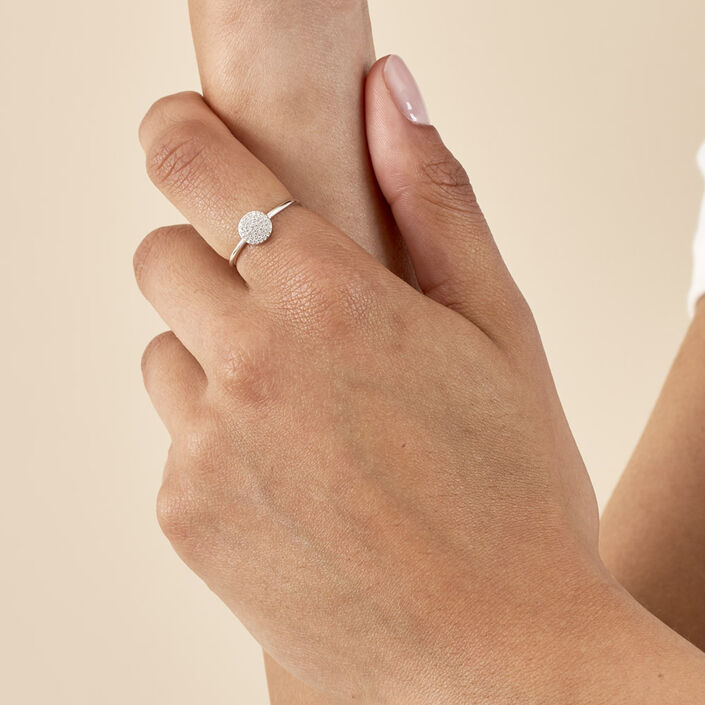 Bague fine CRISTAL - Cristal / Argenté - Bagues  | Agatha