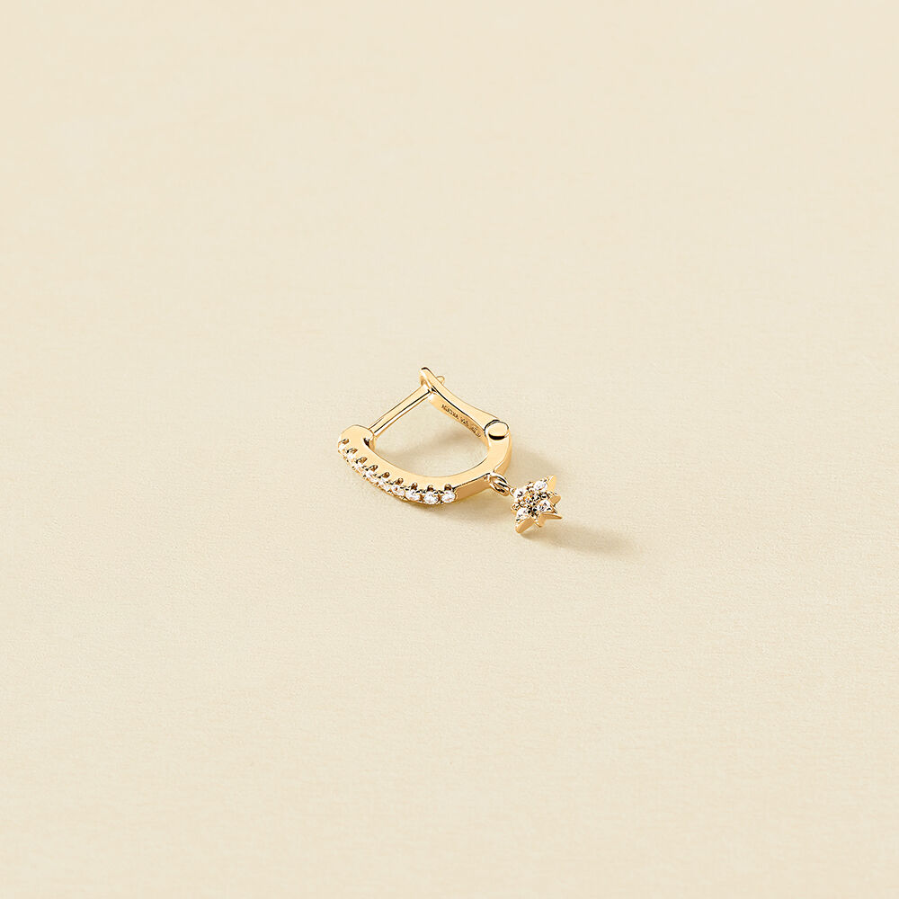 Piercing créole DIAMSTAR - Cristal / Doré - Piercings  | Agatha