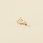 Piercing créole DIAMSTAR - Cristal / Doré - Piercings  | Agatha