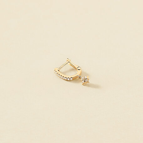 Piercing créole DIAMSTAR - Cristal / Doré - Piercings  | Agatha
