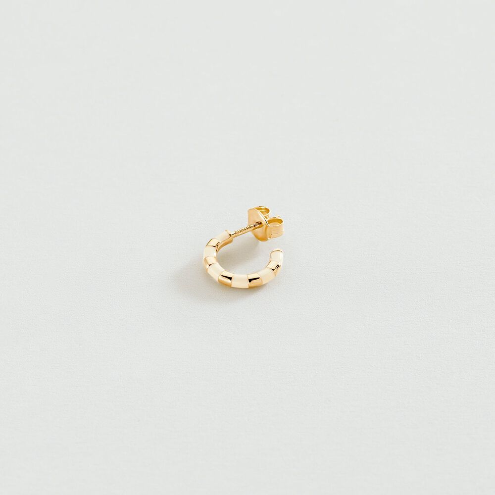 Piercing créole SUZIE - Blanc / Doré - Bijoux sans pierre  | Agatha