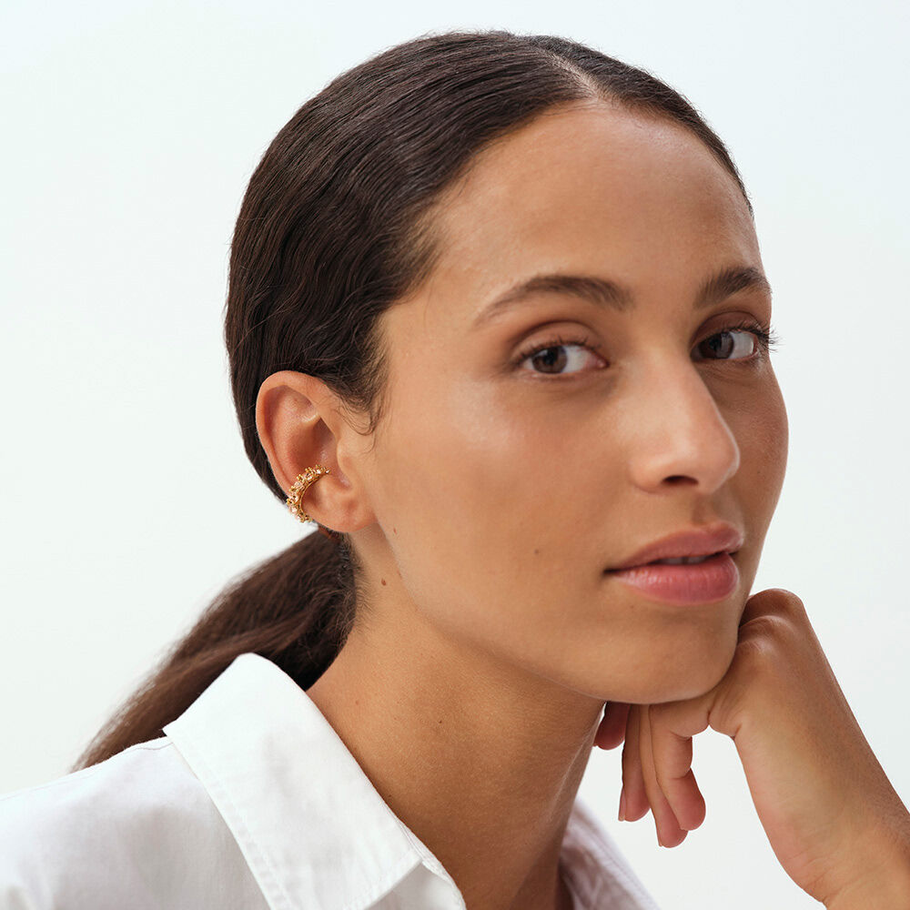 Piercing ear cuff LUTETIA - Rose / Dor&eacute; - Piercings  | Agatha