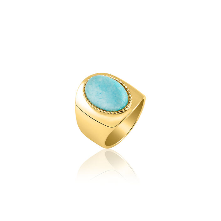 Bague large ALOHA - Amazonite - Bagues  | Agatha