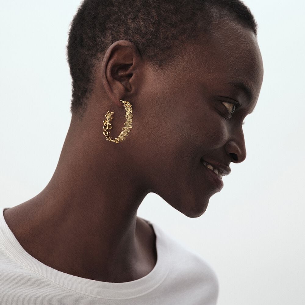Créoles BLOSSOM - Doré - Boucles d'oreilles fantaisies  | Agatha