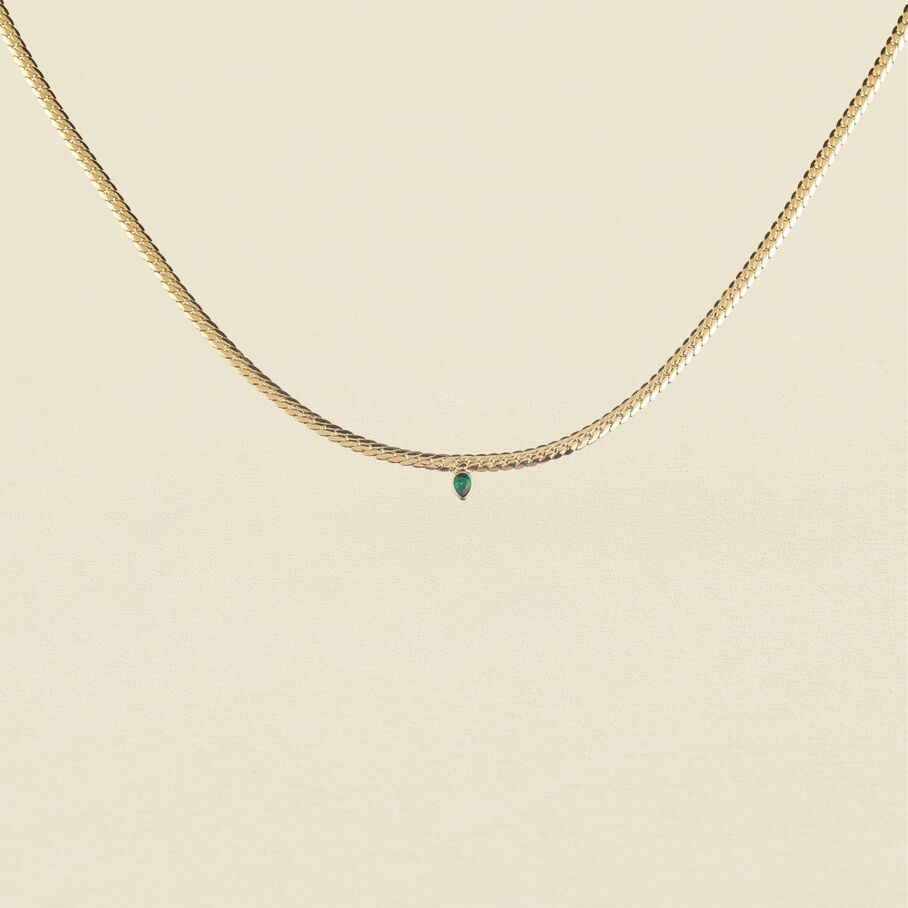 Collier ras du cou NEITH - Vert / Doré - Colliers  | Agatha