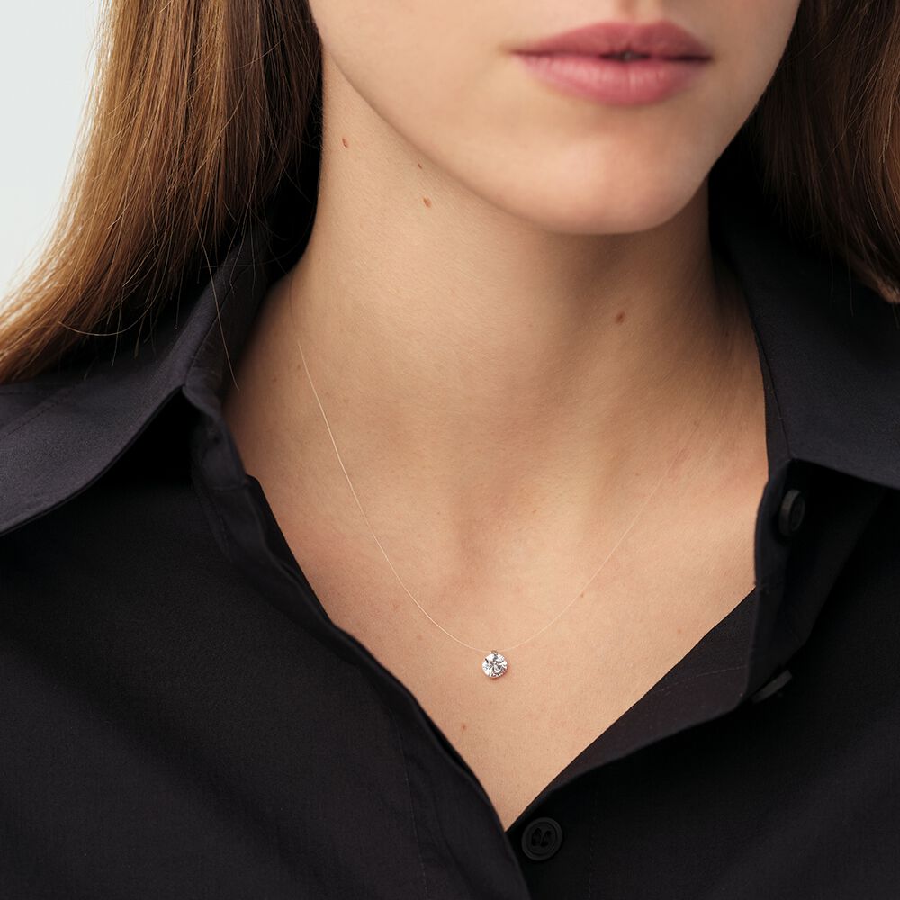 Collier ras du cou FIL MAGIQUE - Cristal / Argenté - Colliers fantaisie  | Agatha