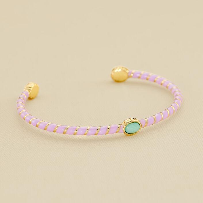 Jonc ARLEQUIN - Mauve / Doré - Bracelets  | Agatha
